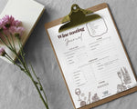 Free wine tasting journal