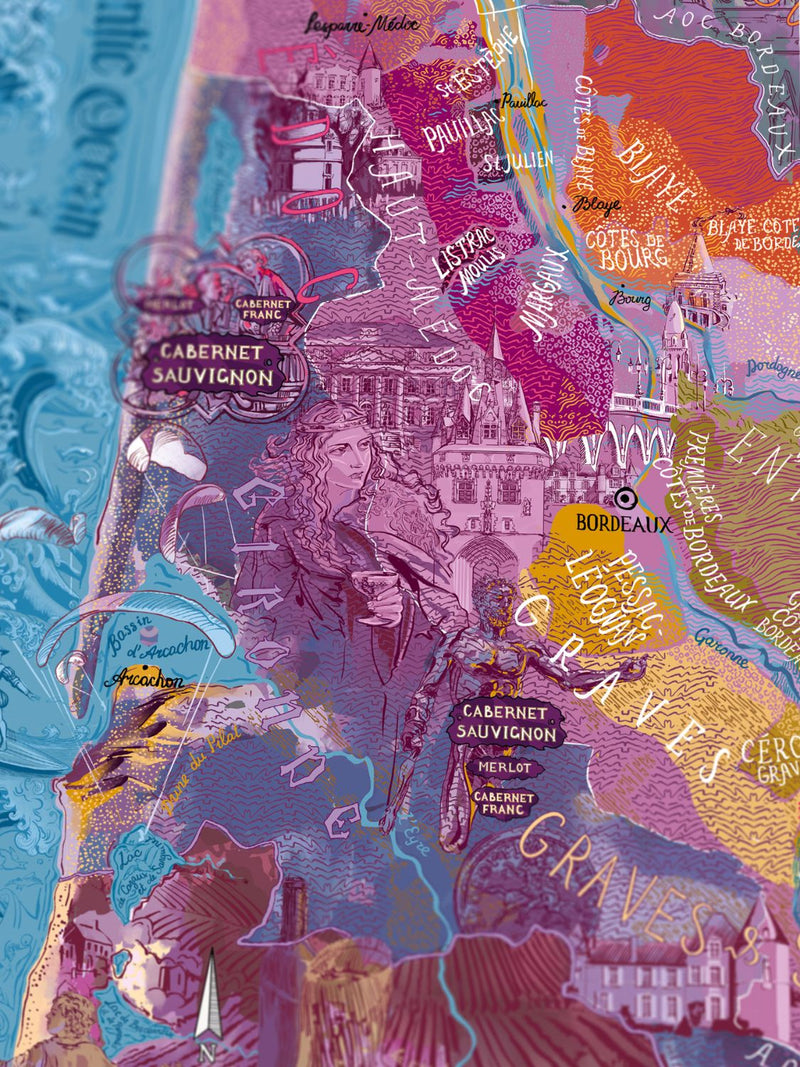 Bordeaux Wine Poster