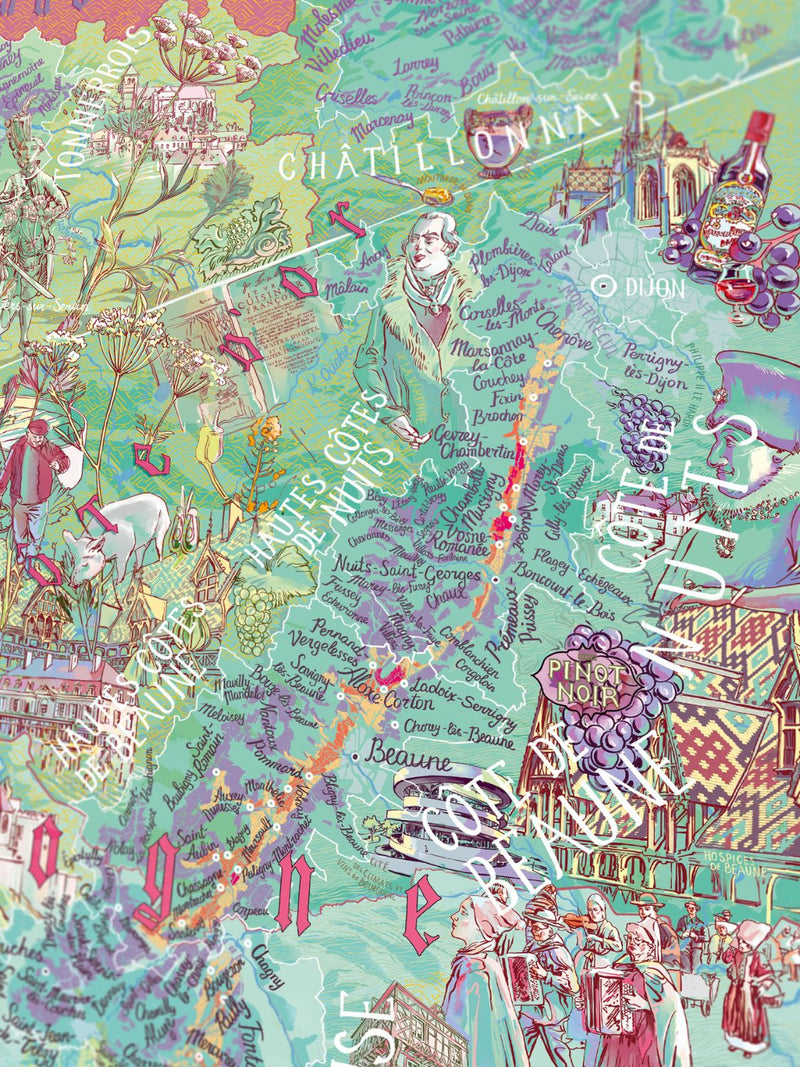 Bourgogne Wine Poster