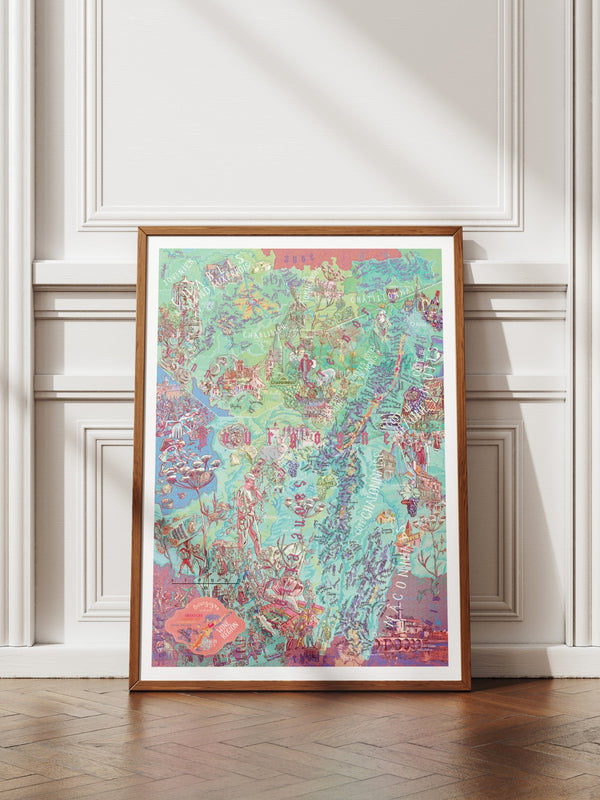 Bourgogne Wine Poster