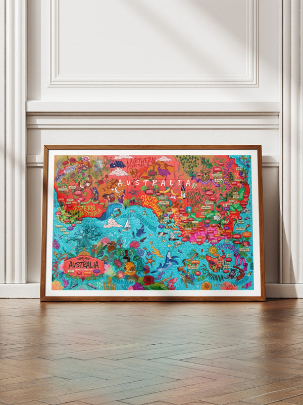 Australia Wine Poster