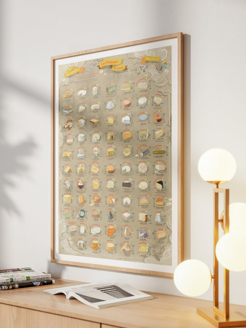 France Cheese Encyclopedia Poster