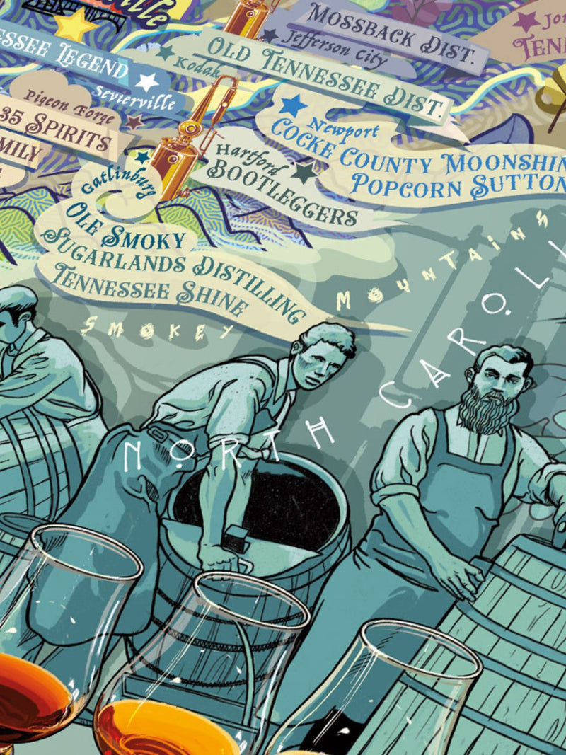 American Bourbon - Kentucky & Tennessee Whiskey Poster