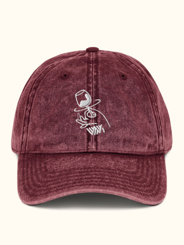 Burgundy Swirl logo Cap