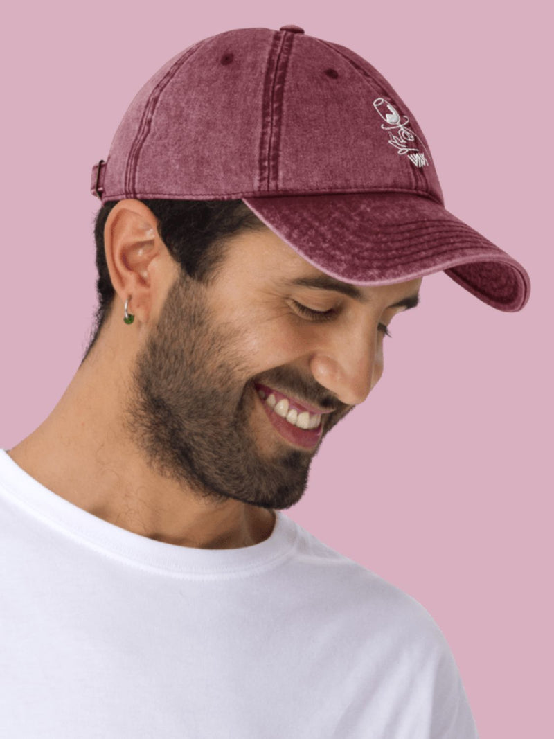 Burgundy Swirl logo Cap